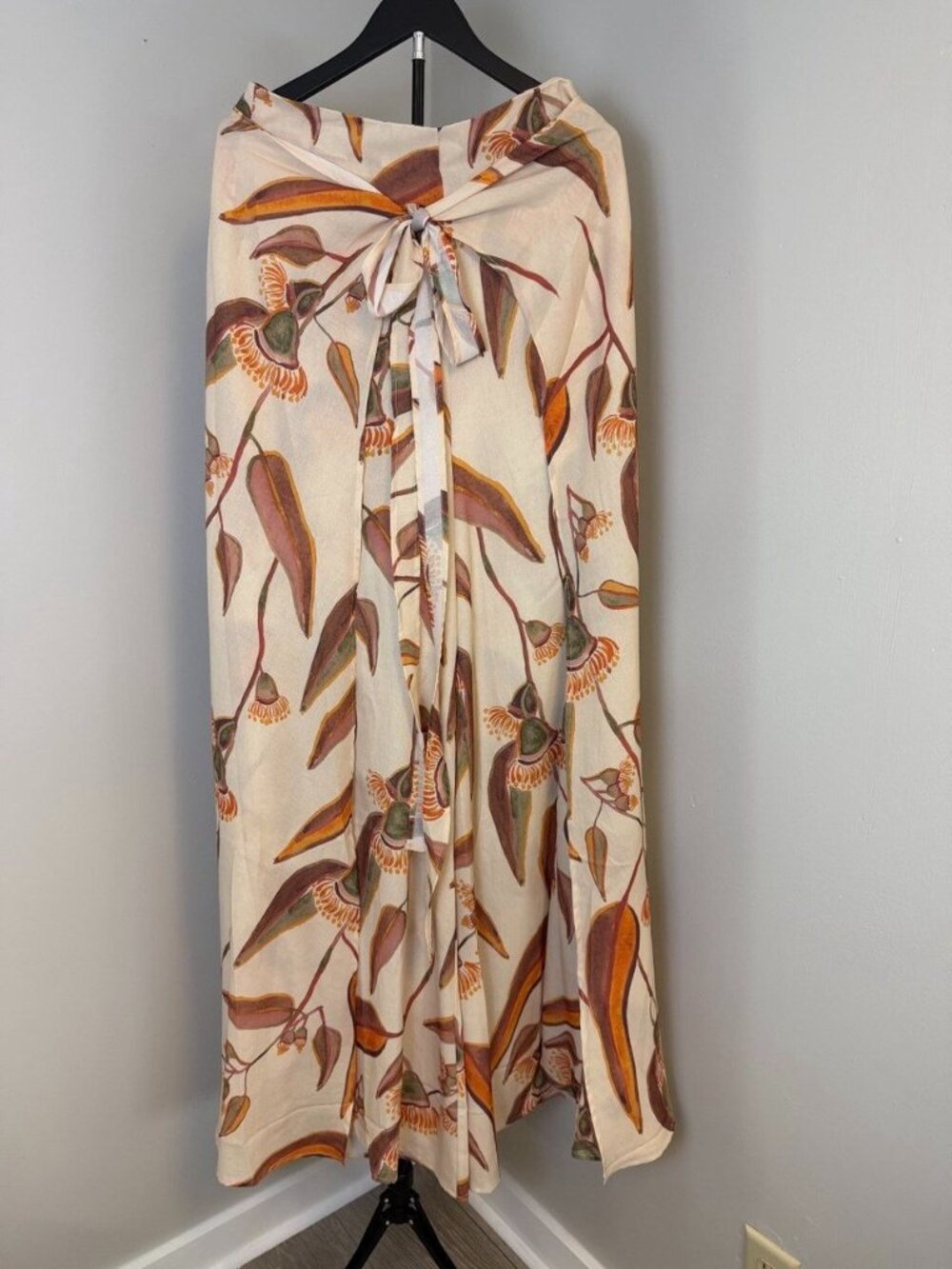 NWT Andrea Iyamah Floral Summer Wrap Maxi Skirt Size L - Picture 3 of 10